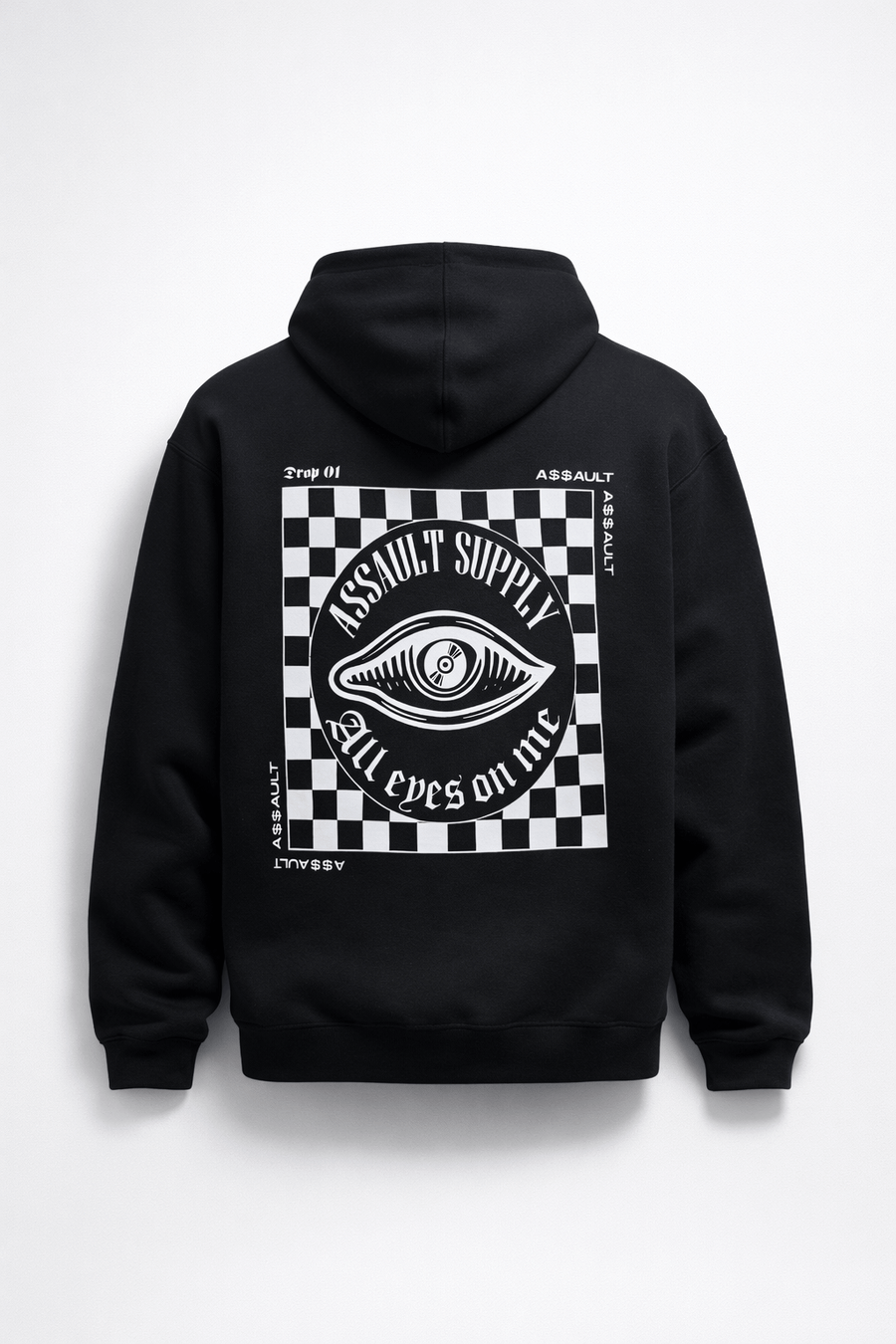 Hoodie 'All eyes on me' color Negro